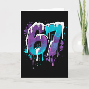 67 Eis-Drip-Meme Lustig Six Seven Gen Alpha S Karte