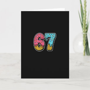 67 Eis-Drip-Meme Lustig Six Seven Gen Alpha S Karte