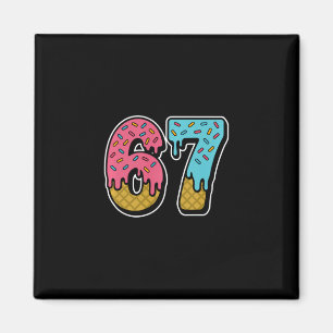 67 Eis-Drip-Meme Lustig Six Seven Gen Alpha S Magnet