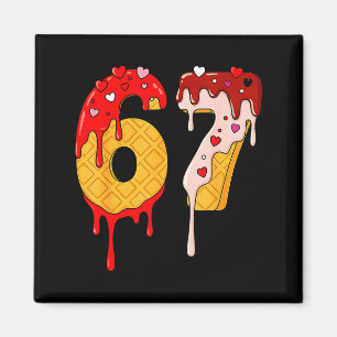 67 Eis-Drip-Meme Lustig Six Seven Valentinstag D Magnet