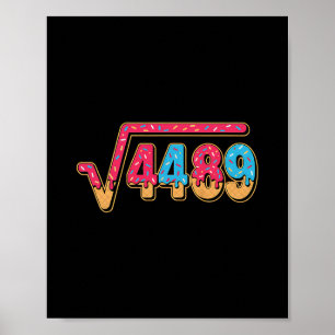 67 Eis-Drip-Meme-Mathe-Lehrer-Schule-Quadrat  Poster