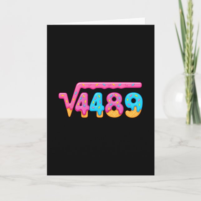 67 Eis-Drip-Meme Quadratwurzel 4489 Gen Alpha Karte (Vorderseite)