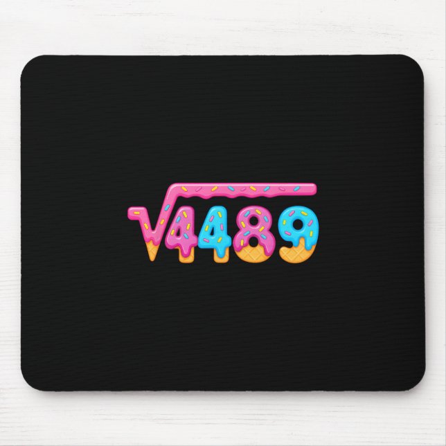67 Eis-Drip-Meme Quadratwurzel 4489 Gen Alpha Mousepad (Vorne)