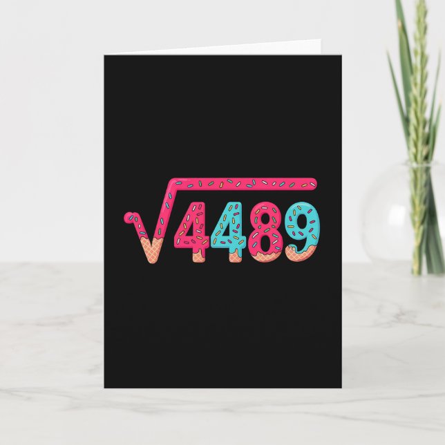 67 Eis-Drip-Meme Quadratwurzel 4489 Slang Math Karte (Vorderseite)