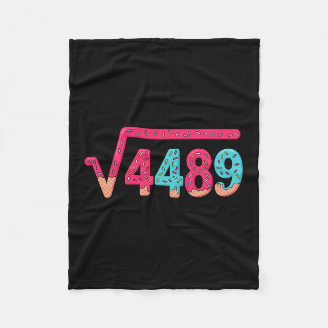 67 Eis-Drip-Meme Quadratwurzel 4489 Slang Mathe Fleecedecke (Vorderseite)