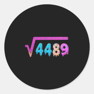 67 Eis-Drip-Meme Quadratwurzel 4489 Slang Mathe Runder Aufkleber