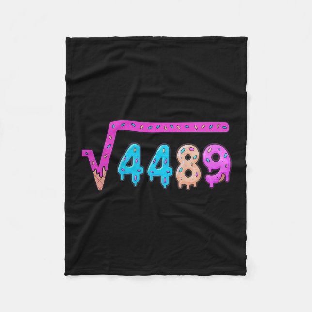 67 Eis-Drip-Meme Quadratwurzel 4489 Slang-Mathemat Fleecedecke (Vorderseite)