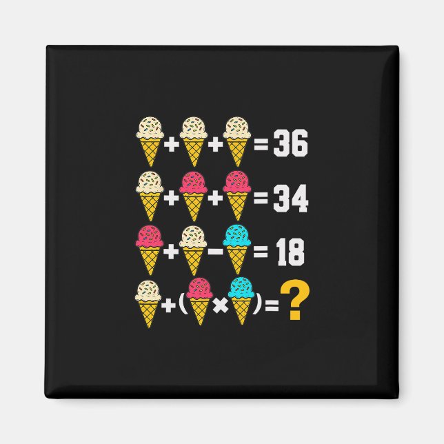 67 Eis-Drip-Meme-Reihenfolge der Operationen Mathe Magnet (Vorne)