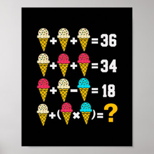 67 Eis-Drip-Meme-Reihenfolge der Operationen Mathe Poster
