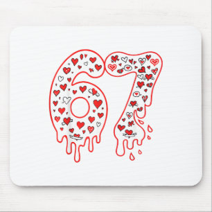 67 Eis-Drip-Meme Sechs Sieben Gen Alpha Valenti Mousepad