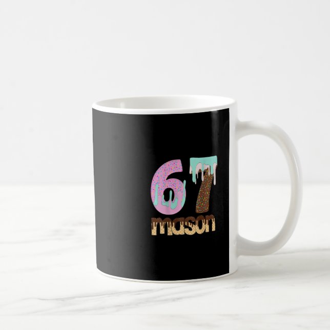 67 Eis-Drip-Meme Six Seven Gen Alpha Slang T Kaffeetasse (Rechts)