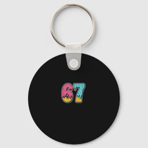 67 Eis-Drip-Meme Six Seven Lustig Gen Alpha D Schlüsselanhänger