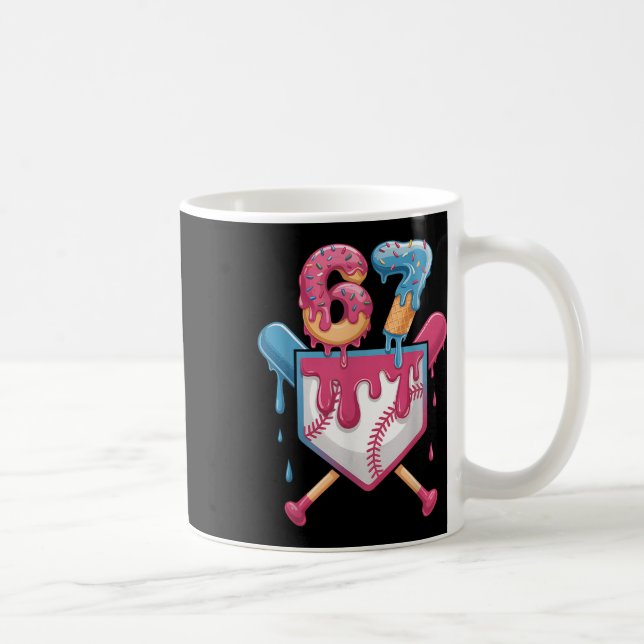 67 Eis Drip Meme Six Seven Pride 6 7 Eiscreme Kaffeetasse (Rechts)