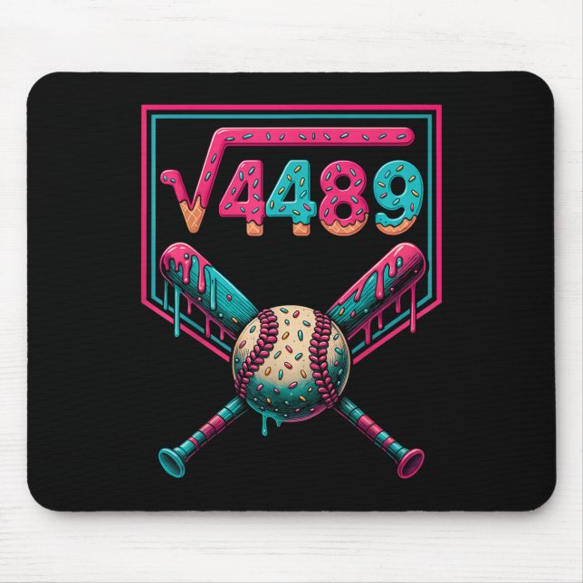 67 Eis Drip Quadratwurzel 4489 Slang Mathe Teac Mousepad (Vorne)