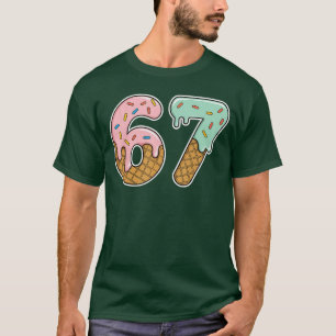 67 Eiscreme 67 Meme Lustig Sechs Sieben Gen Alpha  T-Shirt
