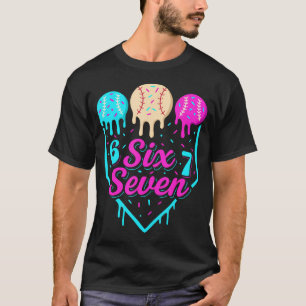 67 Eiscreme Baseball Drip Home Plate Six Seven 6 T-Shirt