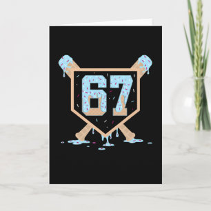 67 Eiscreme-Tropf Bysebyll Meme Lustig Six Seven G Karte