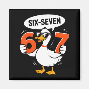 67 Enten Meme Lustig Sechs Sieben Gen Alpha Slang  Magnet