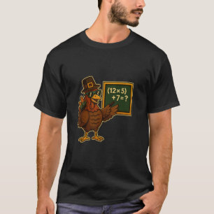 67 Erntedankfest Lustiger Truthahn Mathe Lehrer Se T-Shirt