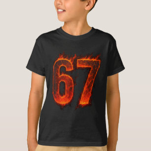 67 Flamme Nummer Sechs Sieben Meme 67 Kind _1  T-Shirt