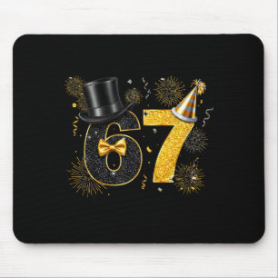 67 Frohes neues Jahr Lustige Feuerwerk 2026 Männer Mousepad