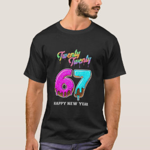 67 Frohes Silvester Sechs Sieben Lustig 2026 Gehir T-Shirt