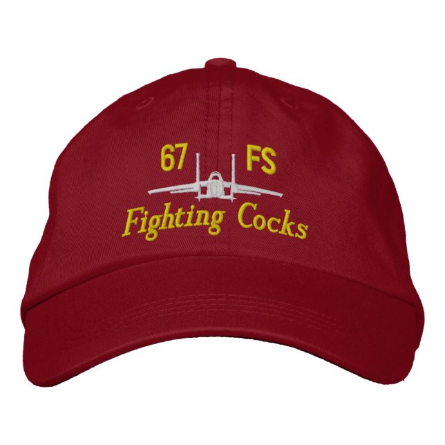 67 FS F-15 Golf Hat Bestickte Kappe (Vorderseite)