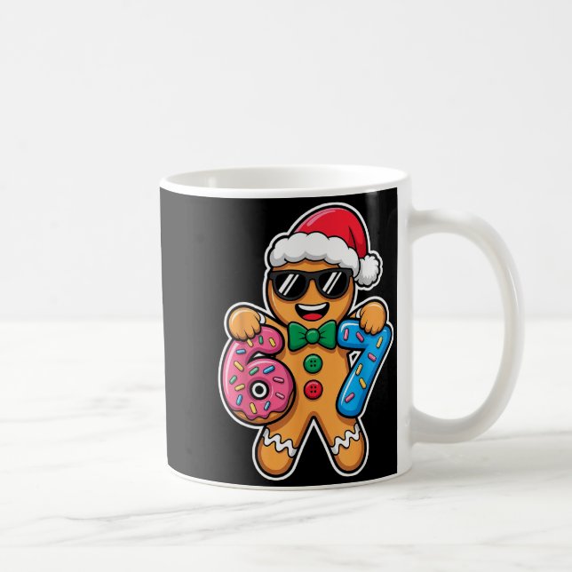 67 Funny Christmas Boys Kids Xmas Six Seven Ginger Kaffeetasse (Rechts)