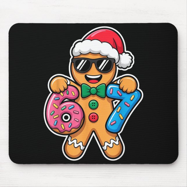67 Funny Christmas Boys Kids Xmas Six Seven Ginger Mousepad (Vorne)