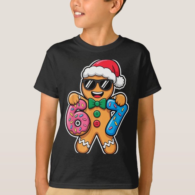 67 Funny Christmas Boys Kids Xmas Six Seven Ginger T-Shirt (Vorderseite)