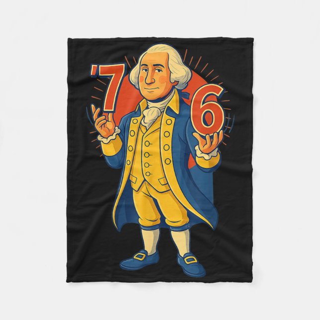 67 Funny George Washington Meme Six Seven Gen Alph Fleecedecke (Vorderseite)