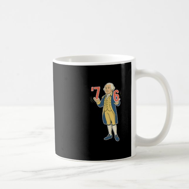 67 Funny George Washington Meme Six Seven Gen Alph Kaffeetasse (Rechts)