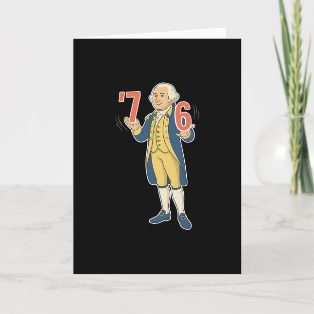 67 Funny George Washington Meme Six Seven Gen Alph Karte (Vorderseite)