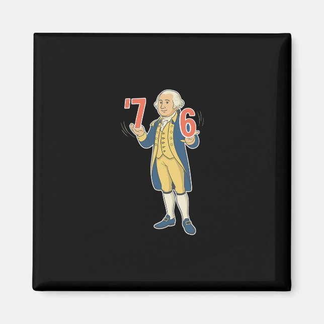 67 Funny George Washington Meme Six Seven Gen Alph Magnet (Vorne)