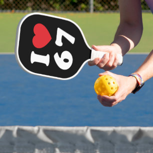 67 Funny Meme I Liebe Six Sieben 67. Geburtstag Pickleball Schläger