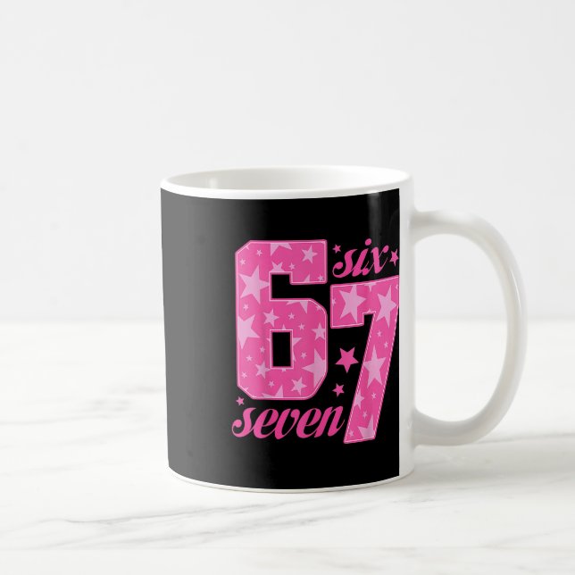 67 Funny Meme Pink Girl  Kaffeetasse (Rechts)