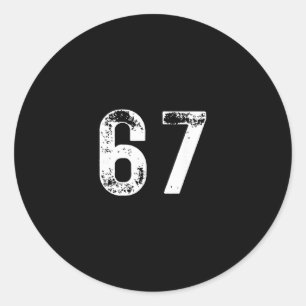 67 - Funny Meme Runder Aufkleber