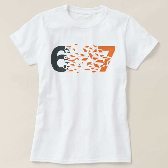 67 Funny Meme Sexty Seven Design T-Shirt (Design vorne)