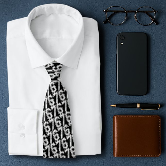 67 Funny Meme Six Seven Gen Alpha Krawatte (Von Creator hochgeladen)