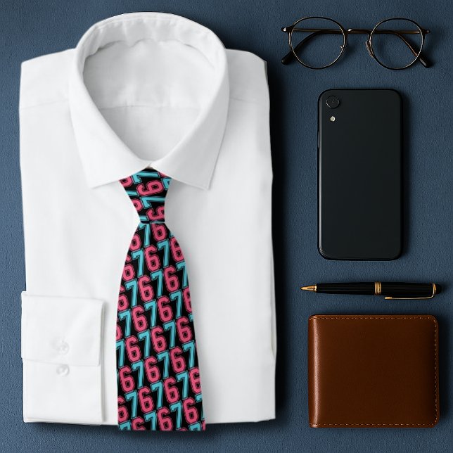 67 Funny Meme Six Seven Gen Alpha Krawatte (Von Creator hochgeladen)