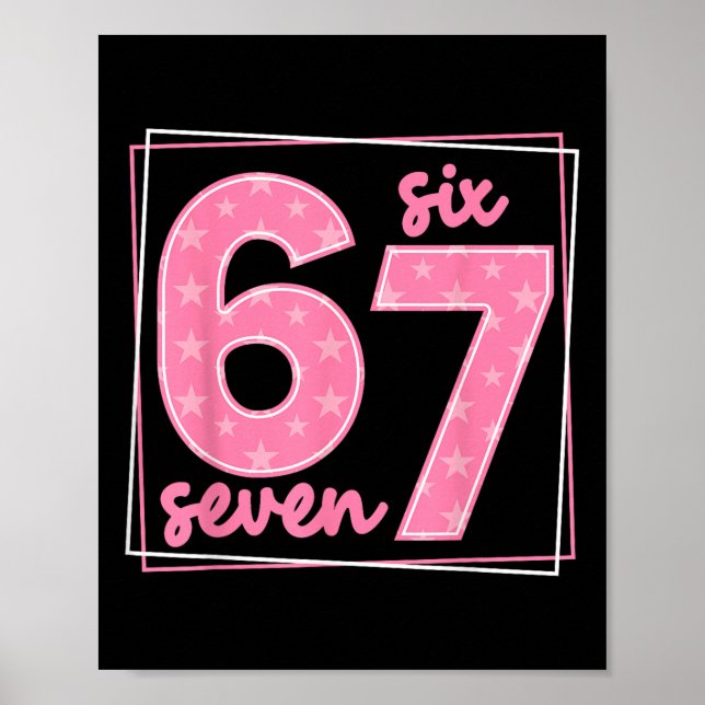 67 Funny Number 67 Birthday Meme  Poster (Vorne)