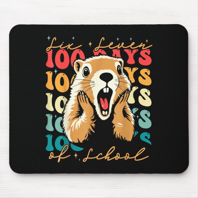 67 Funny Six Seven Respect The Groundhog 100 Days  Mousepad (Vorne)