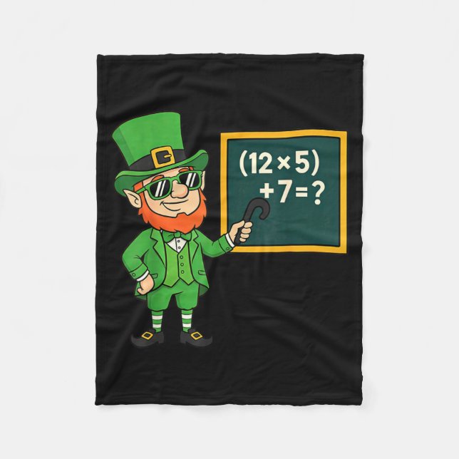67 Funny St Patricks Day Math Teacher Meme Six Sev Fleecedecke (Vorderseite)