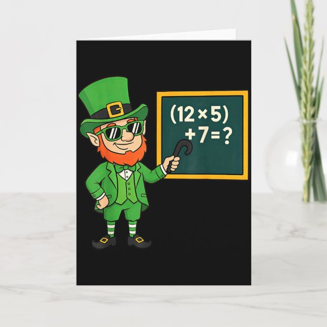 67 Funny St Patricks Day Math Teacher Meme Six Sev Karte (Vorderseite)