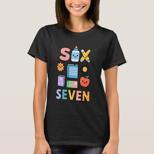 67 Funny Trending Meme Saying 6 7 Men Women Kids K T-Shirt (Vorderseite)