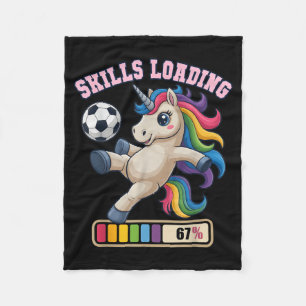 67 Fußball-Einhorn-Fähigkeiten Laden nur Mädchen, Fleecedecke