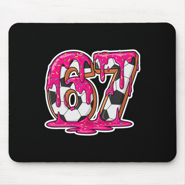 67 Fußball Eis Drip Gehirn Fäulnis Meme _1  Mousepad (Vorne)