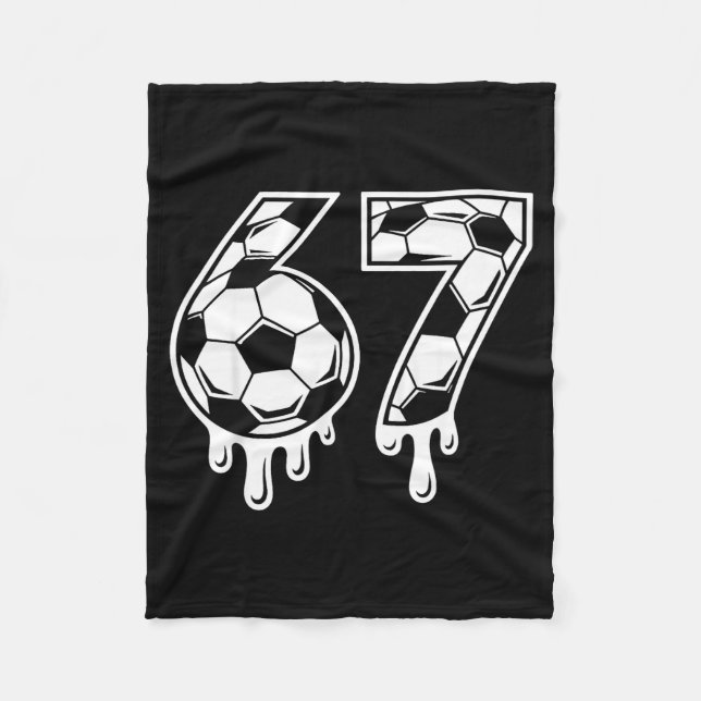 67 Fußball Eiscreme Drip Gen Alpha Six Seven Meme  Fleecedecke (Vorderseite)