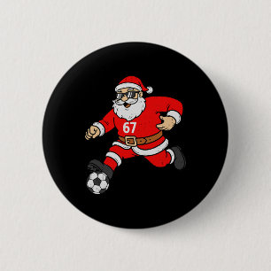 67 Fußball Santa Six Seven Meme Weihnachten Sport Button