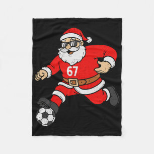 67 Fußball Santa Six Seven Meme Weihnachten Sport  Fleecedecke